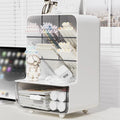 Clear Acrylic Desk Organizer - Multi-Layer Office Stationery Storage