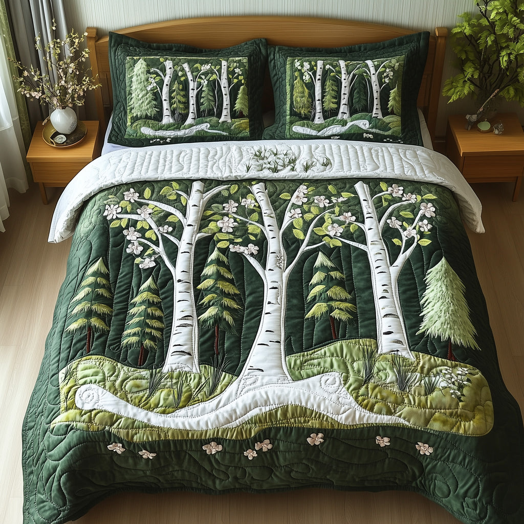 Birch Forest 3-Piece Quilted Bedding Set GFTOTP6439