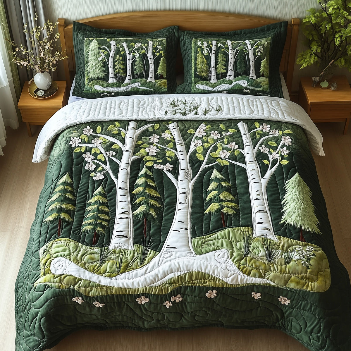 Birch Forest 3-Piece Quilted Bedding Set GFTOTP6439