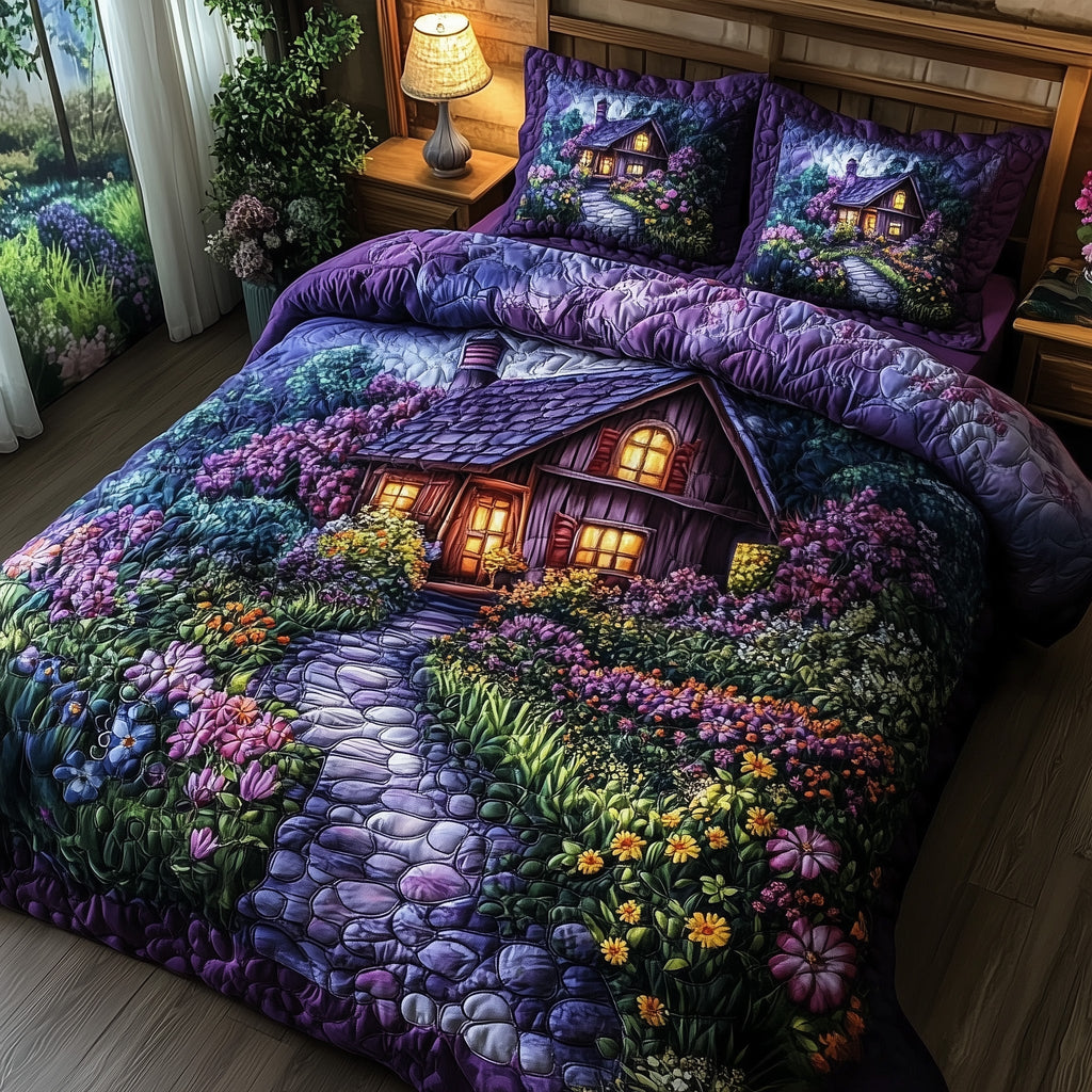 Fairytale Cottage 3-Piece Quilted Bedding Set GFTOMA934