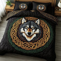 Nordic Wolf Spirit 3-Piece Quilted Bedding Set GFTOTP6586