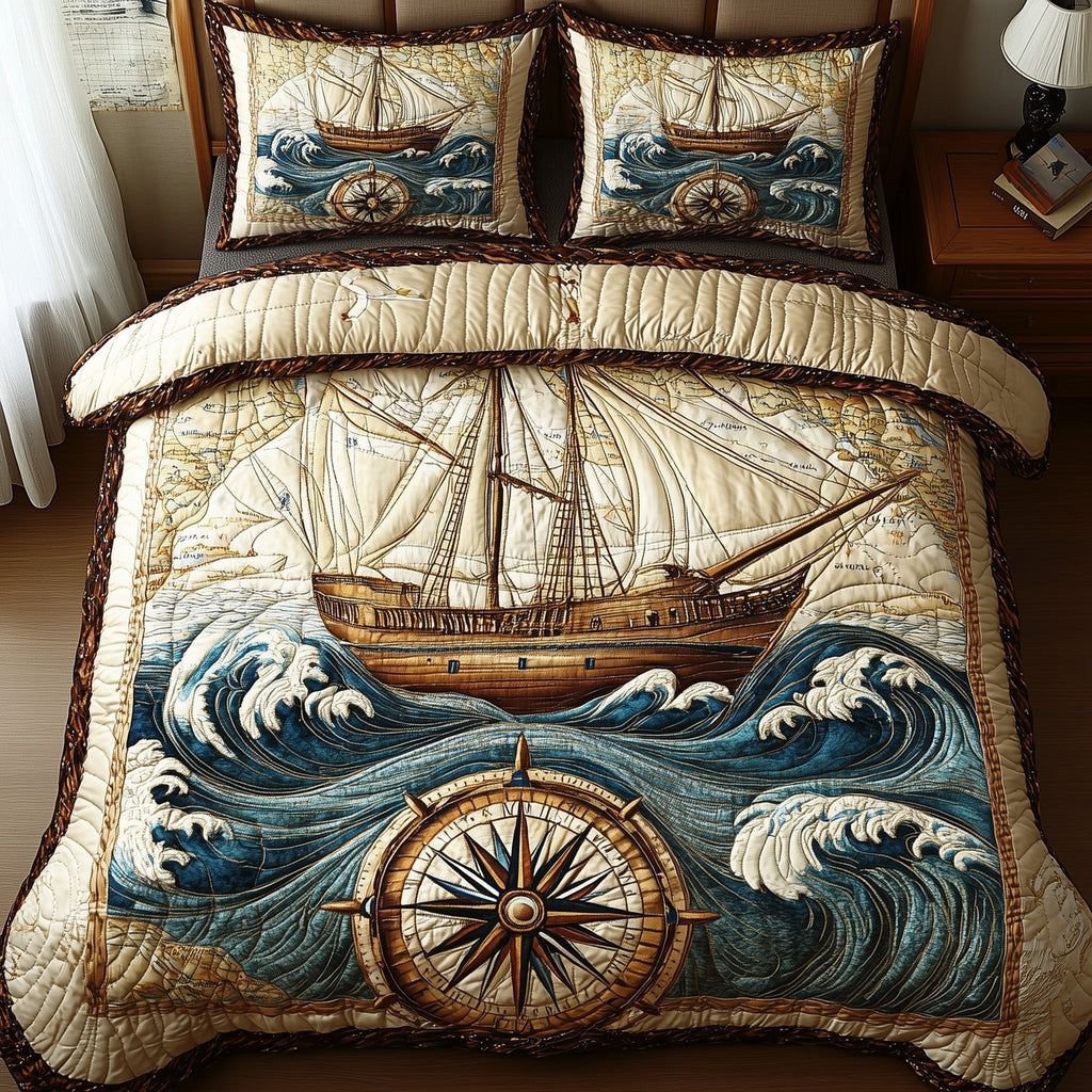 Ocean Explorer 3-Piece Quilted Bedding Set GFTOTP4718