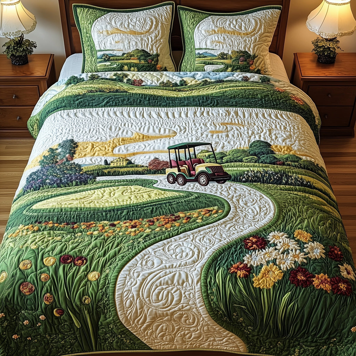 Par for the Night 3-Piece Quilted Bedding Set GFTOTL3505