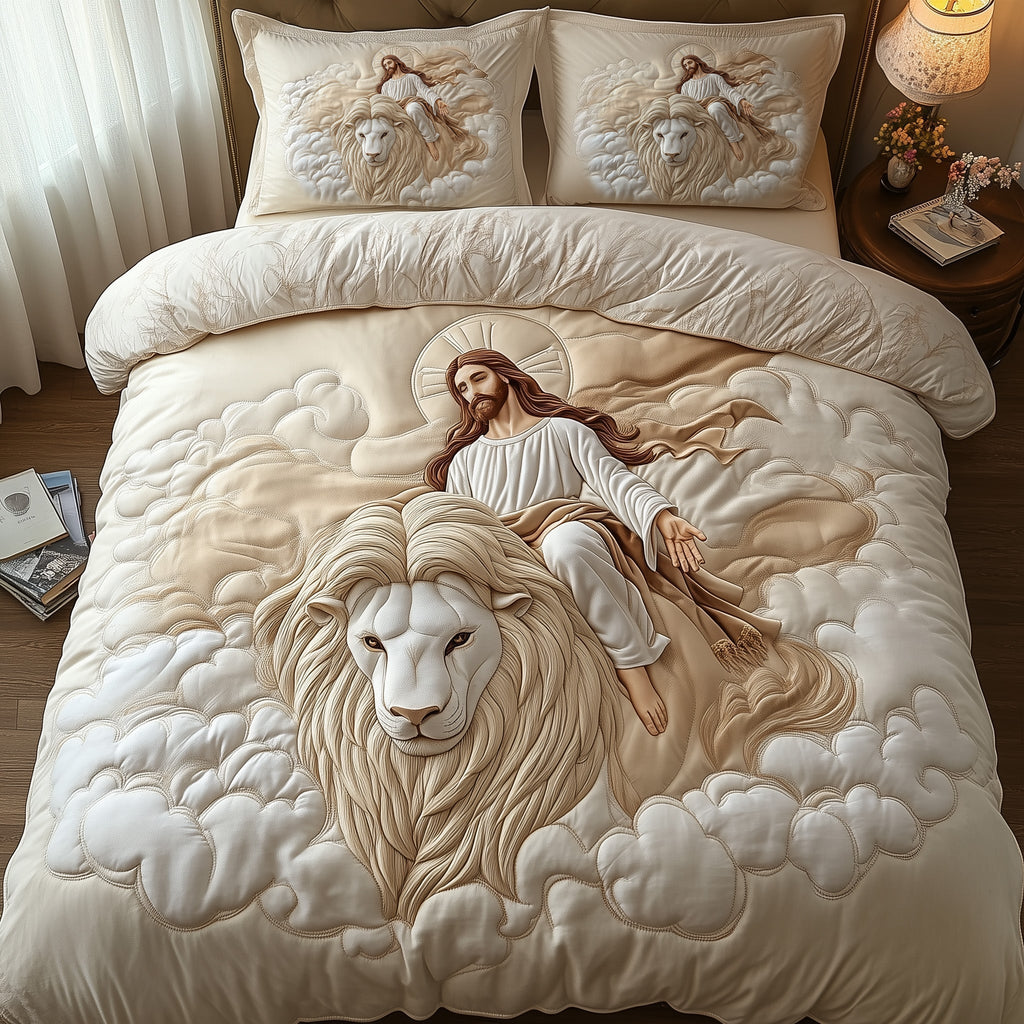 Guardian of Faith 3-Piece Quilted Bedding Set GFTOAB4848