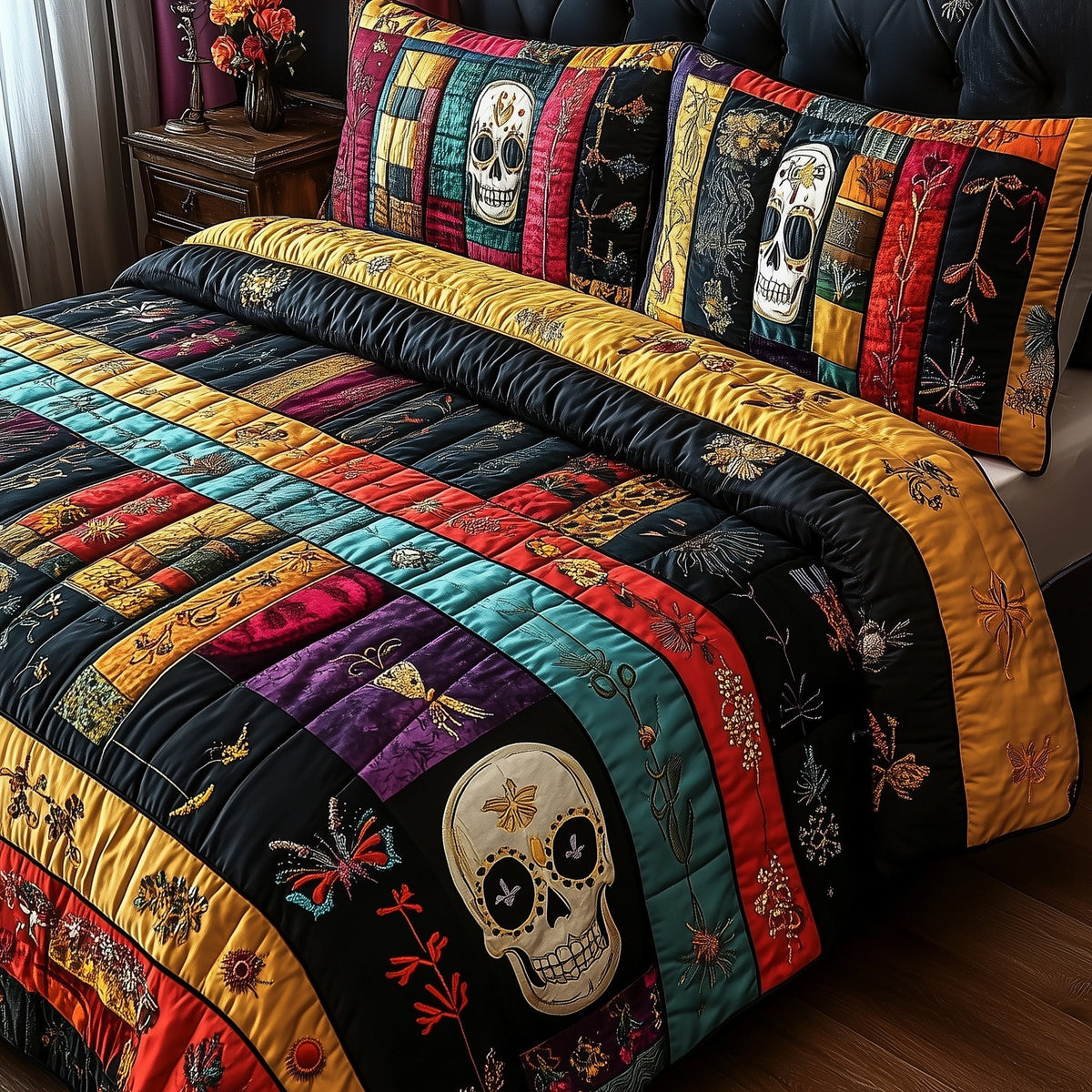 Ancient Library 3-Piece Quilted Bedding Set GFTONL3719