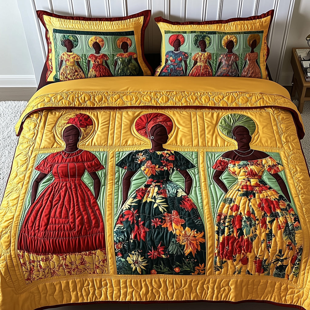Juneteenth 3-Piece Quilted Bedding Set GFTONT341