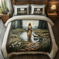 Jesus the Great 3-Piece Quilted Bedding Set GFTOHD4632