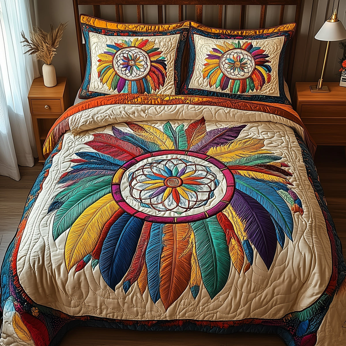 Ethereal Dreamcatcher 3-Piece Quilted Bedding Set GFTONL3014